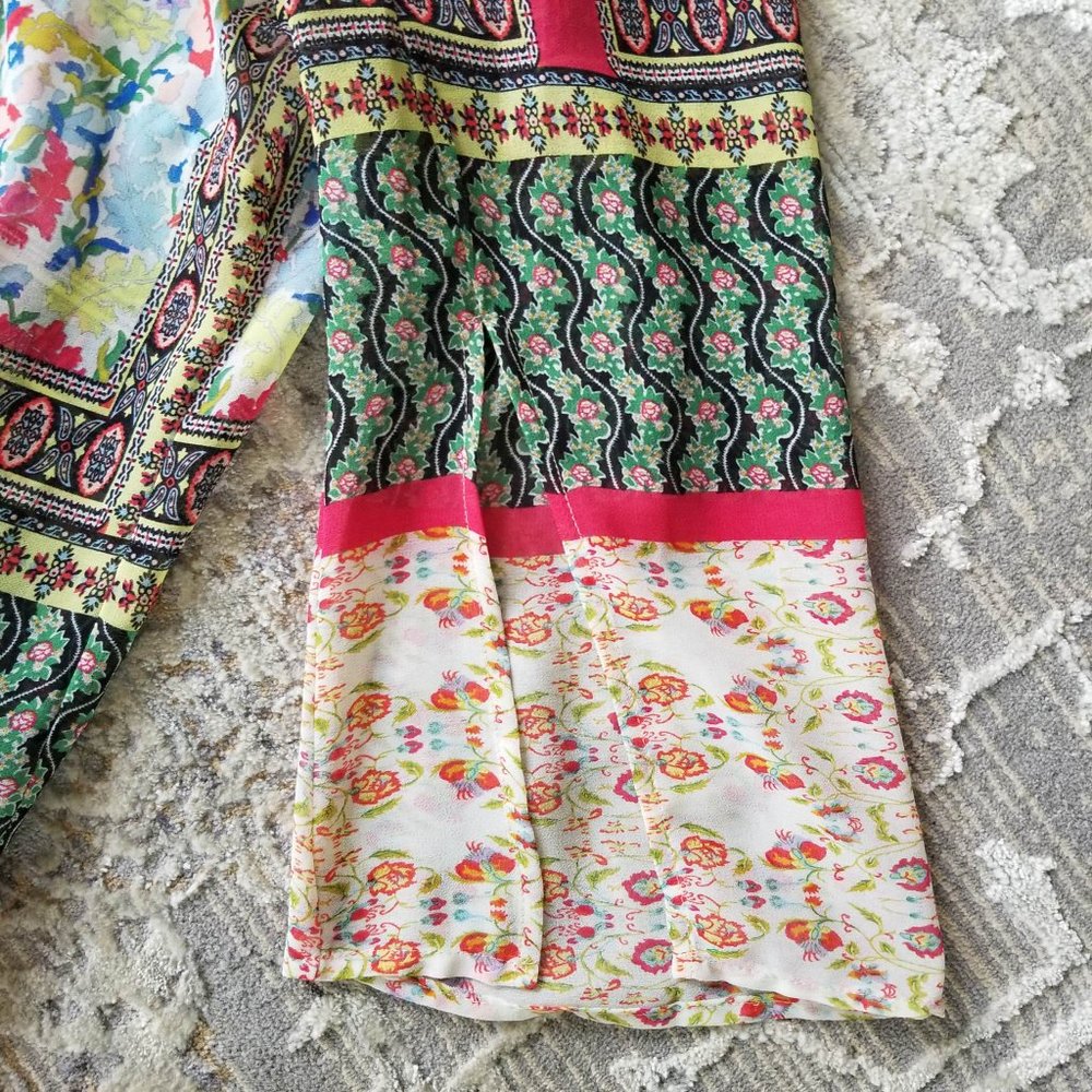 New Directions Brand Top Blouse Boho Multi-Color Floral Print Size 0X - Picture 9 of 12
